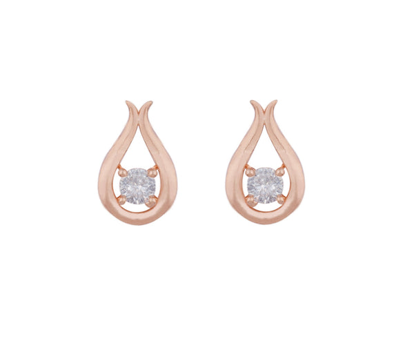 Laurel Cubic Zirconia 18K Gold Plated Teardrop Shaped Contemporary Earring For Women