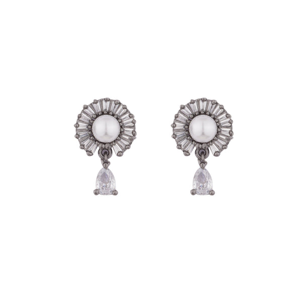 Laurel Cubic Zirconia Delicate Flower Earring For Women