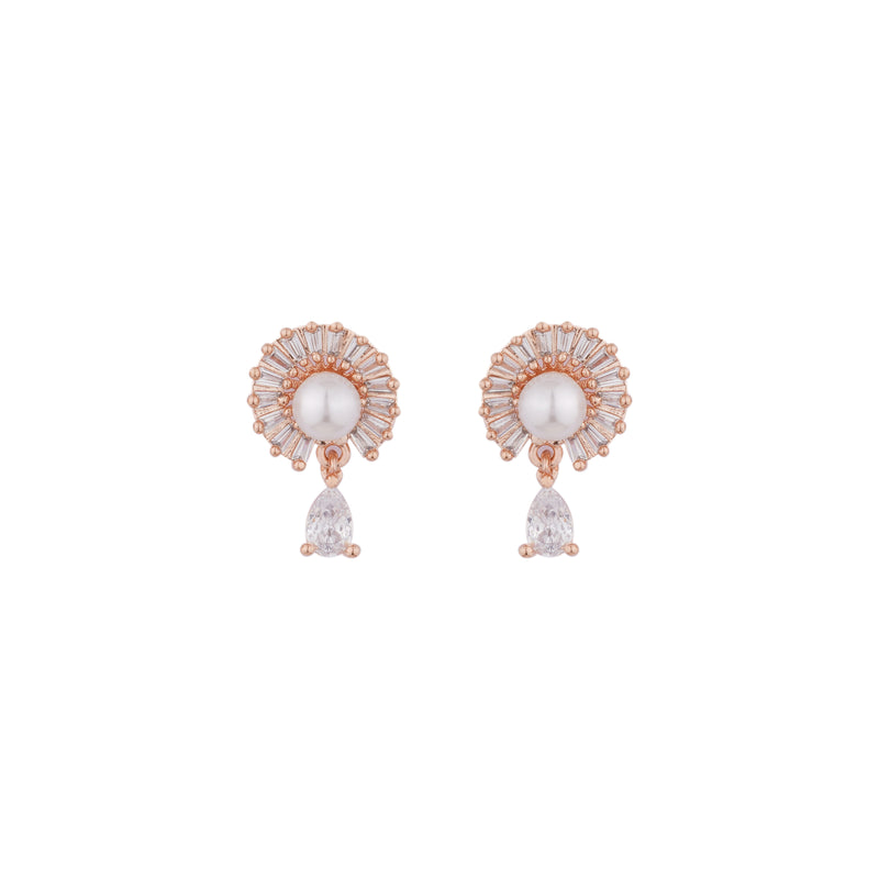 Laurel Cubic Zirconia Delicate Flower Earring For Women