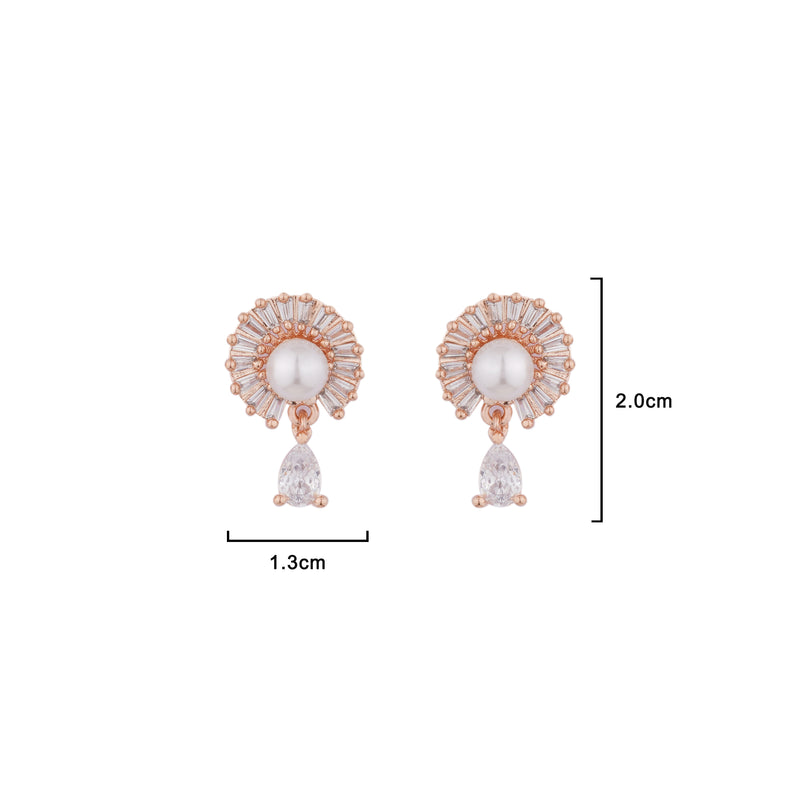 Laurel Cubic Zirconia Delicate Flower Earring For Women