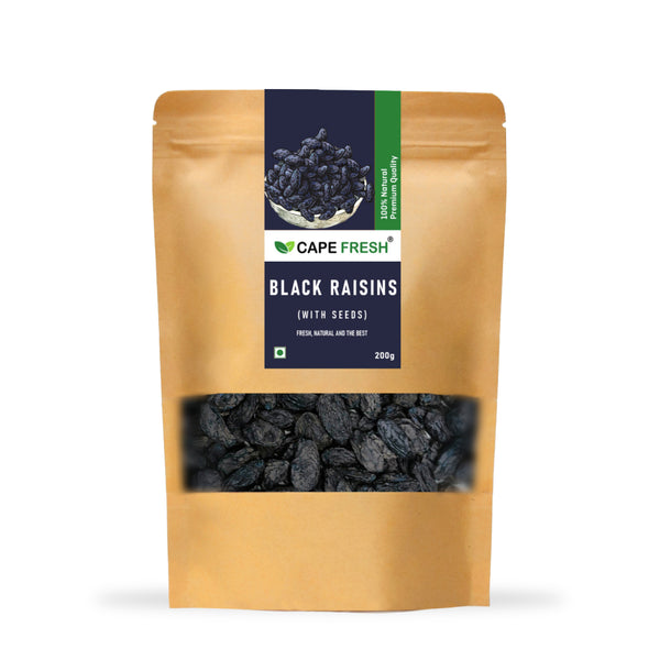 Cape Fresh Black Raisins With Seed 200G
